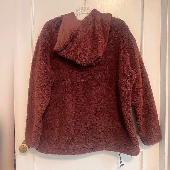 Girlfriend Collective Raisin Recycled Half-Zip Fleece Sherpa Jacket NEW $138 - Picture 4 of 6